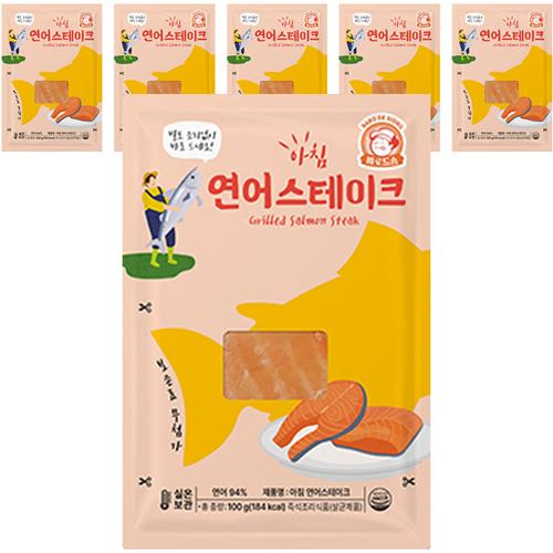 아침 바로드숑 바로먹는 연어 스테이크, 100g, 6개