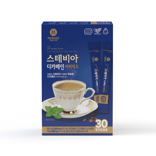 맥널티 스테비아 디카페인 커피믹스, 9.5g, 30개입, 1개