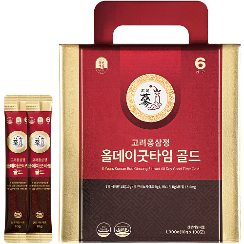 풍년보감 6년근 고려홍삼정 올데이굿타임 골드 진세노사이드 15mg 홍삼스틱 100포, 1000g, 1개