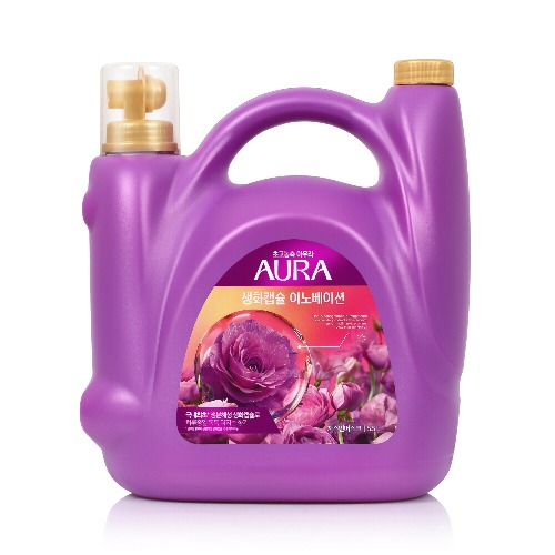 AURA 생화캡슐 섬유유연제 자스민머스크향 본품, 1개, 5.5L