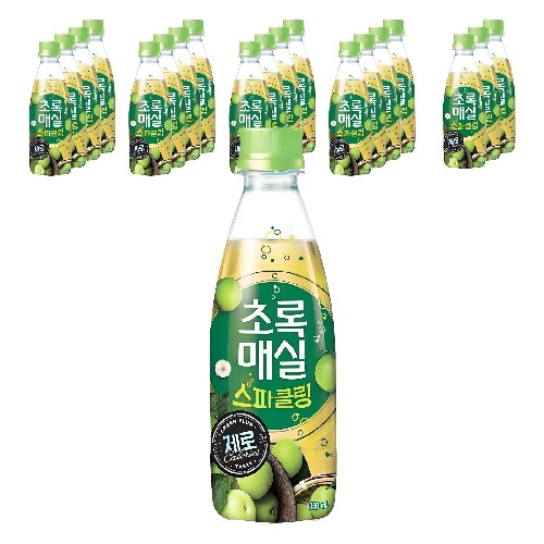 초록매실 스파클링 제로, 20개, 350ml