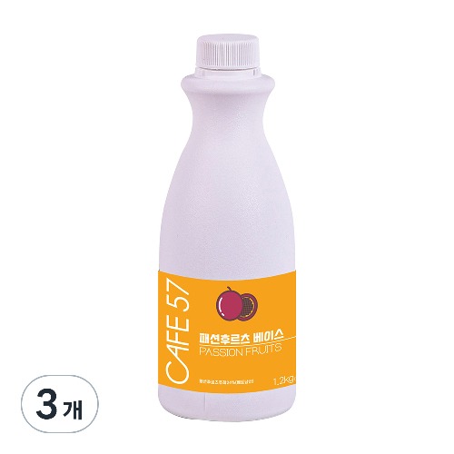 카페57 패션후르츠 베이스, 1.2kg, 3개